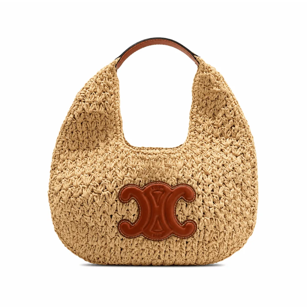 Celine Classic Panier Hobo Bag In Raffia Natural 32Cm 112772Eyr 02Nt Main image