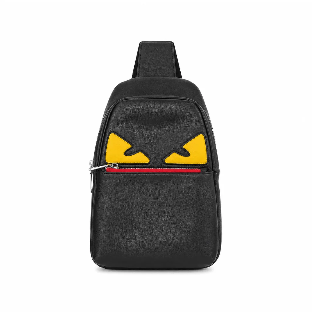 Fendi Black Monster Chest Crossbody Bag 26Cm Main image