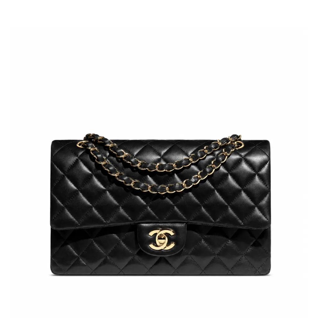 Chanel Lambskin Quilted Medium Flap Bag Black 25Cm A01112 Y01295 94305 Main image