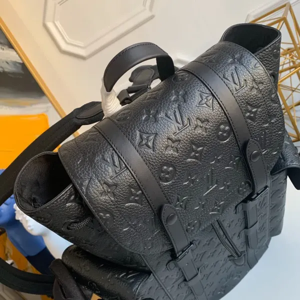 Louis Vuitton Christopher Backpack Mm Taurillon Monogram Black 45Cm M55699