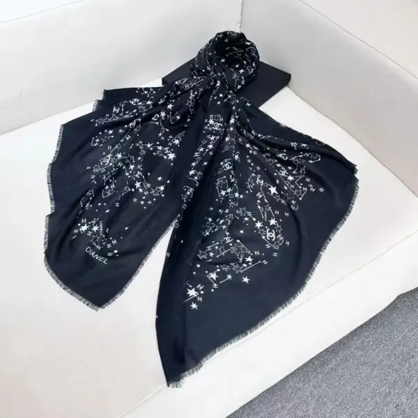 Chanel Silk Scarf With Logo