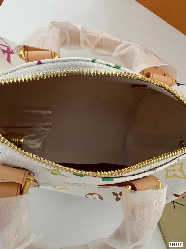 Louis Vuitton X Takashi Murakami Monogram Blanc White Multicolor Mini Speedy 20Cm