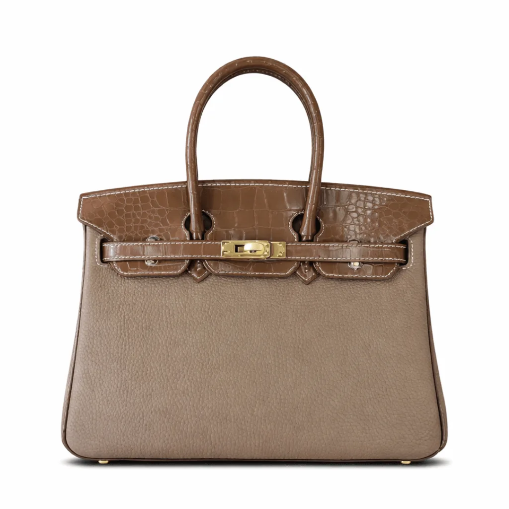 Hermès Birkin Touch 30 Bag Niloticus Togo Grey Gold Hardware Main image