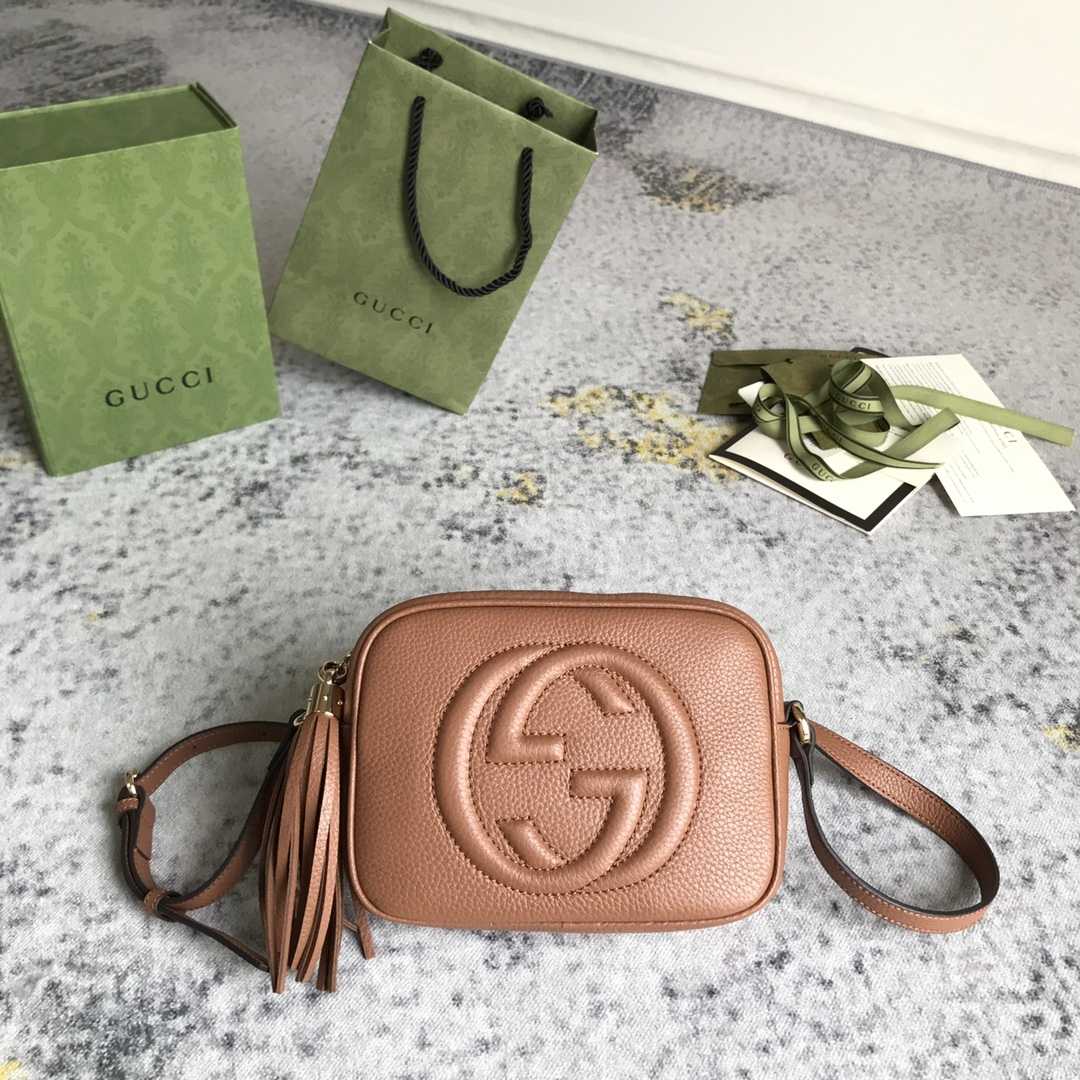 Gucci Soho Small Leather Disco Bag In Beige Secondary image