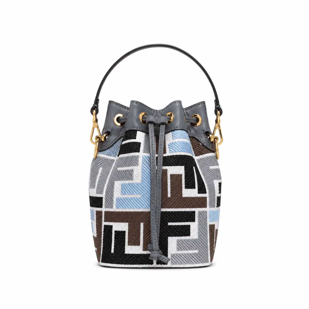 Fendi Mon Tresor Multicolor Canvas Mini Bag With FF Embroidery 18Cm 8Bs010Arc3F1Opk Main image