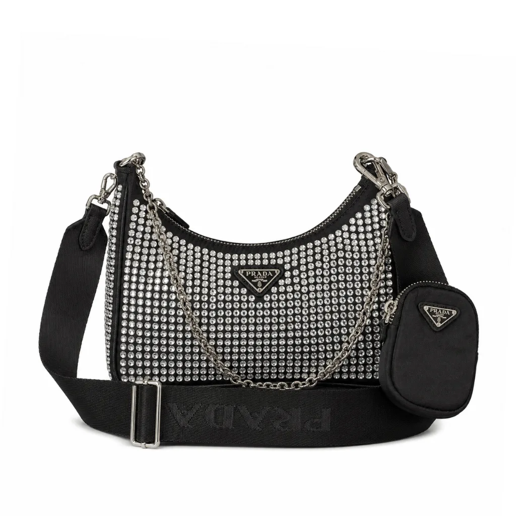 Prada Re-Edition 2005 Satin Bag With Crystals 1Bh2042Awlf0T7Ovv9L Main image