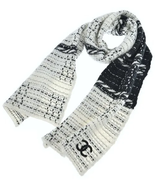 Chanel Scarves White And Black