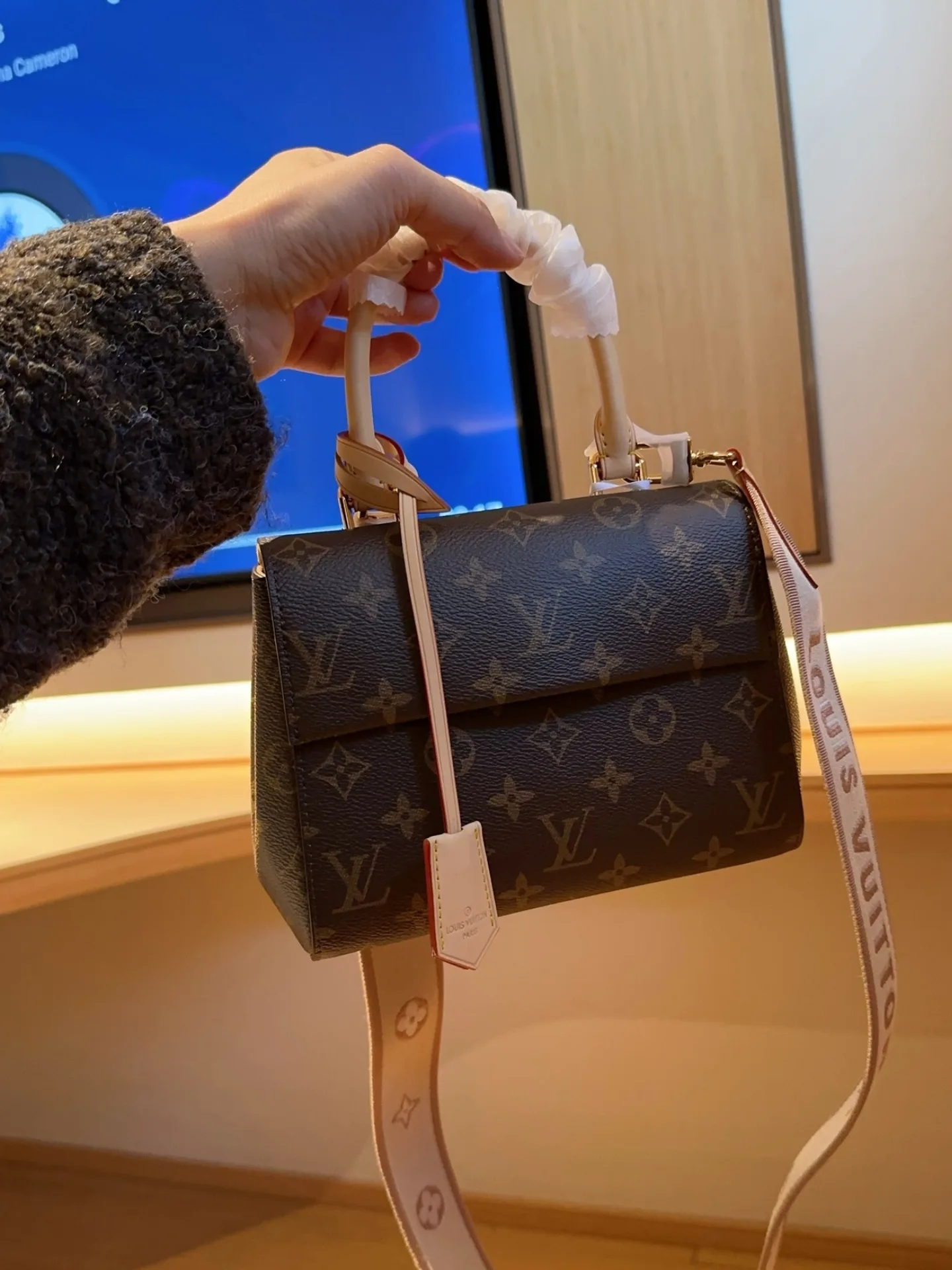 Louis Vuitton Cluny Mini Monogram Brown 25Cm M46055