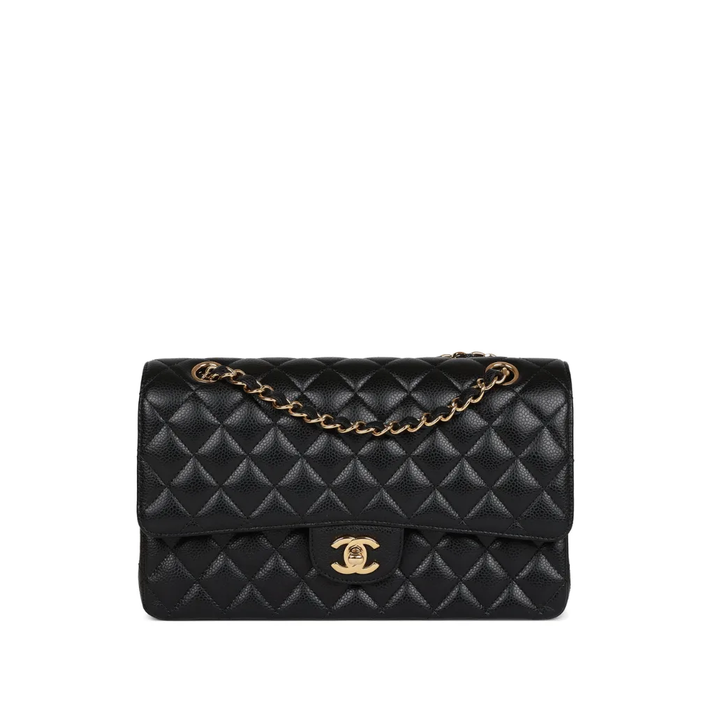 Chanel Medium Classic Double Flap Bag Black Caviar Gold Hardware Main image