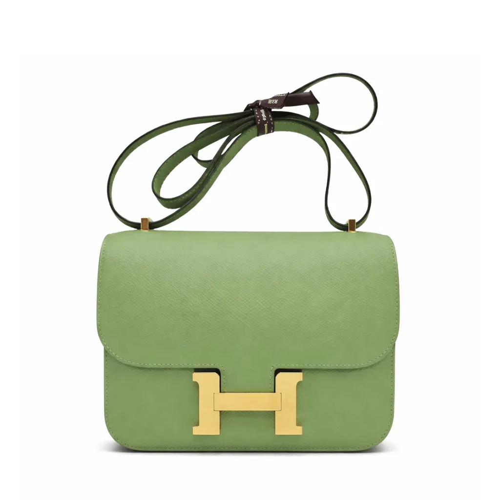 H Constance 18 Vert Criquet Epsom Gold Hardware Main image