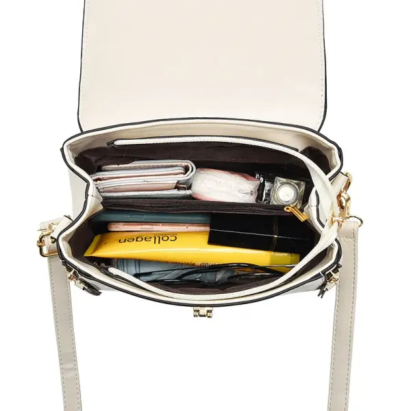 Women’s Square PU Leather Shoulder Bag With Single Shoulder Strap, Large Capacity