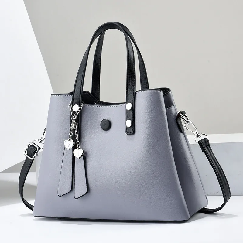 Large Square PU Tote Bag For Women Featuring Zipper Closure In Stylish Design