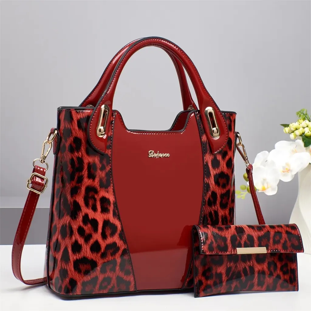 Medium Square PU Bag Set With Zipper Closure Featuring Sewing Thread In Urban Minimalist Style For Women