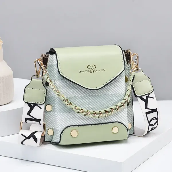 Color Block Small PU Leather Streetwear Crossbody Bag For Women With Zipper Buckle Closure
