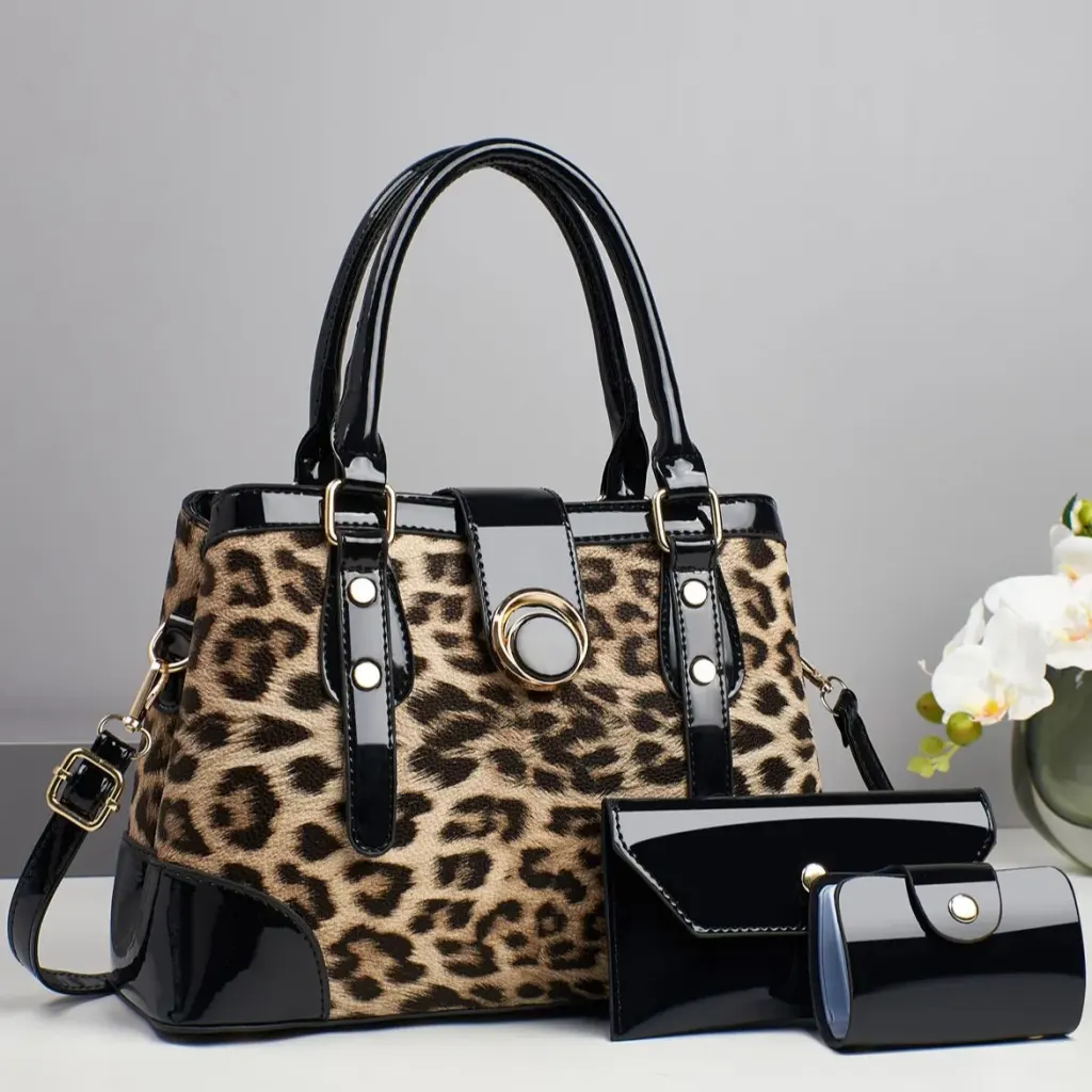 Multicolor Square PU Bag Set For Women Featuring Single Shoulder Strap