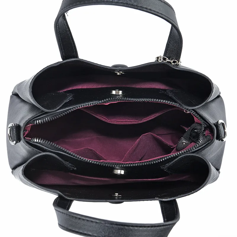 Large Square PU Tote Bag For Women Featuring Zipper Closure In Stylish Design