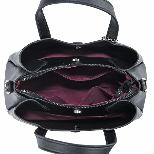 Large Square PU Tote Bag For Women Featuring Zipper Closure In Stylish Design