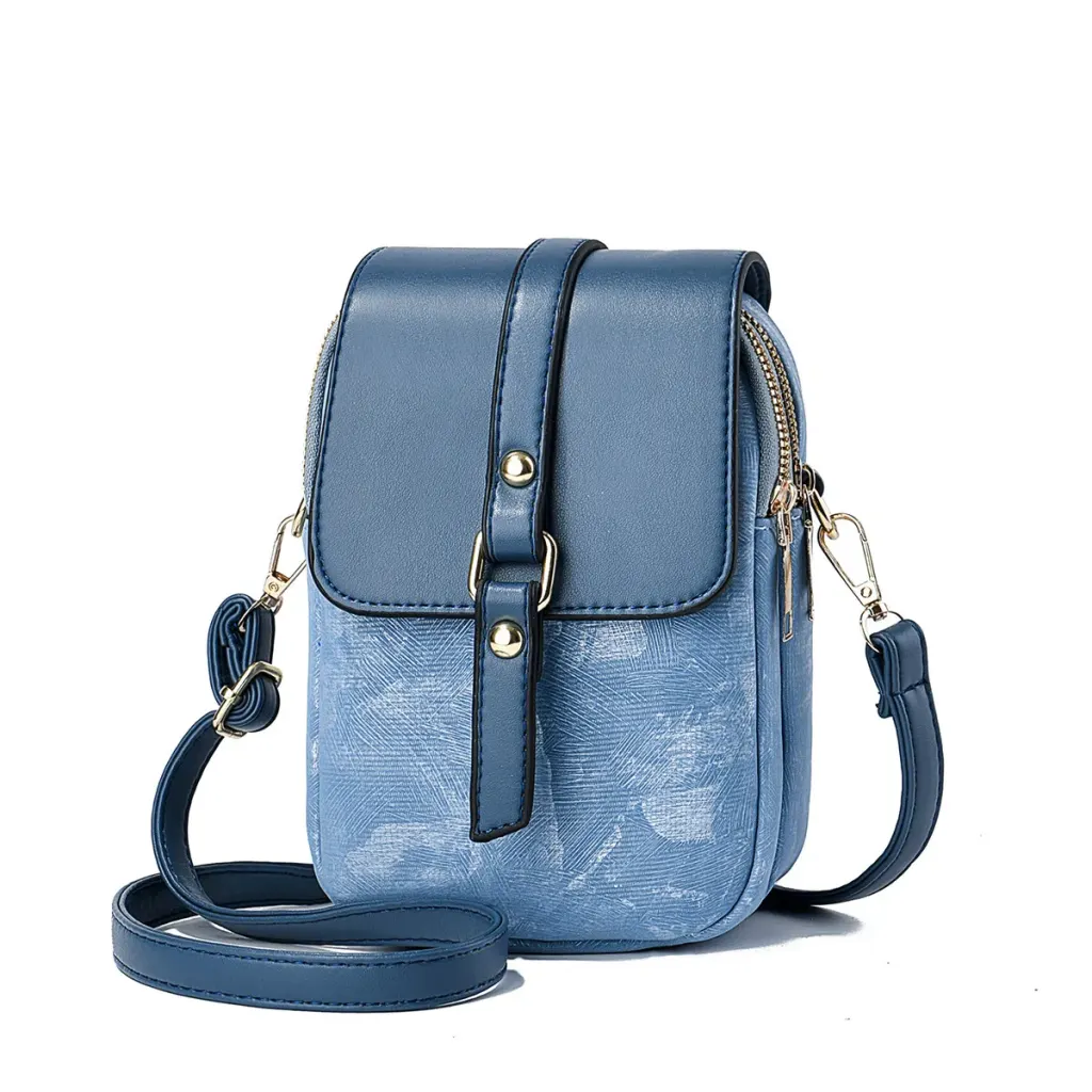 Splicing Square Crossbody Bag In PU Leather With Sewing Thread Detail, Featuring Sling Strap For Spring And Summer